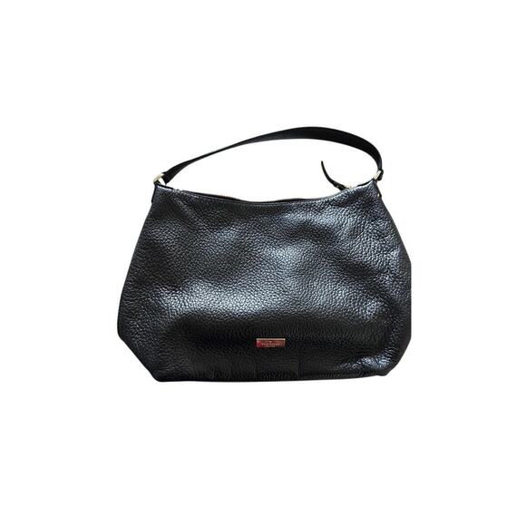 Kate Spade Medium/Large Black Embossed leather handbag with added strap‎ ♠️